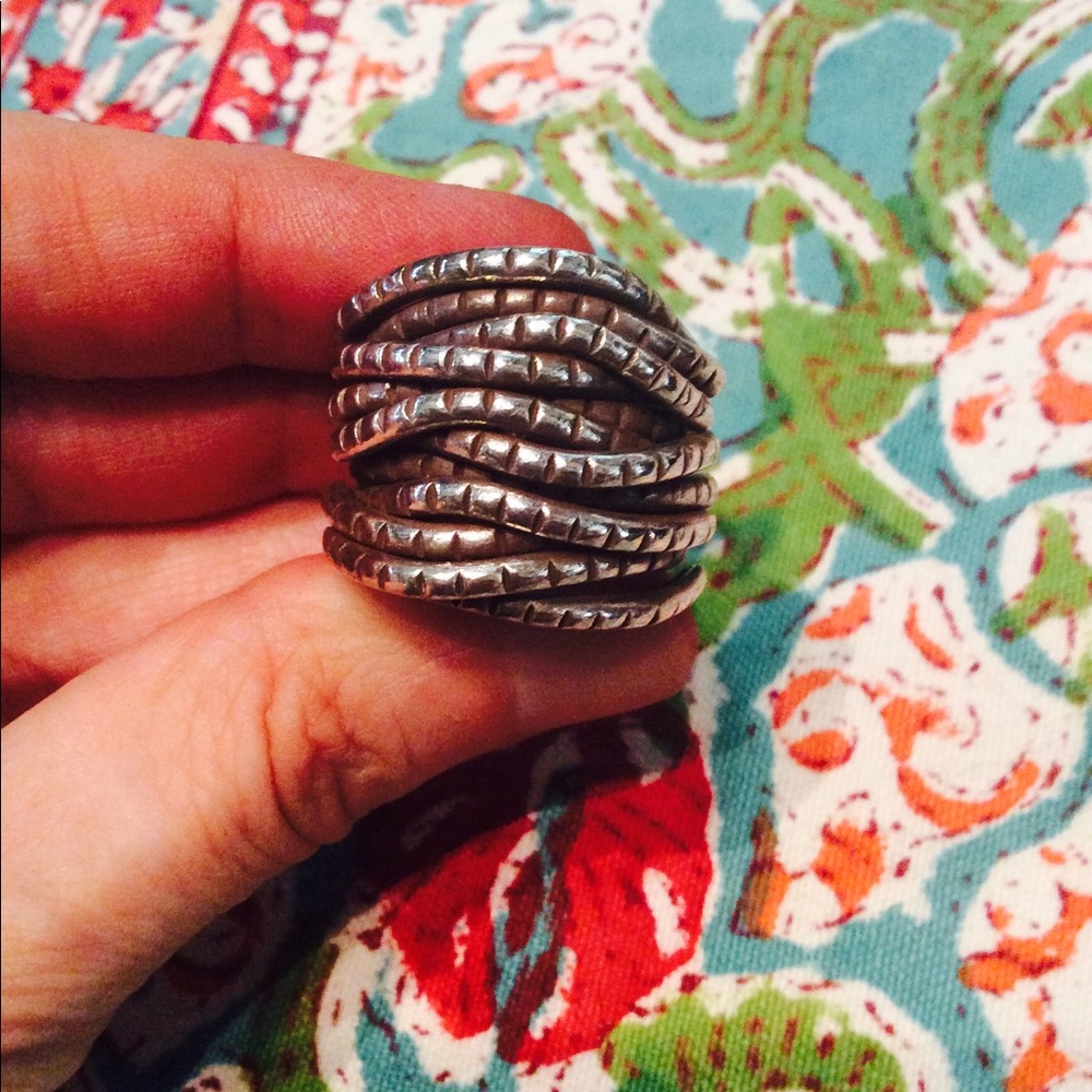 Heavy Artisan Crafted Silver Ring - image 1